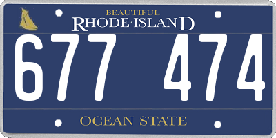RI license plate 677474