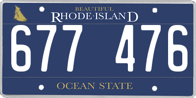 RI license plate 677476