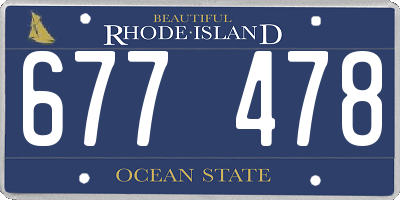 RI license plate 677478