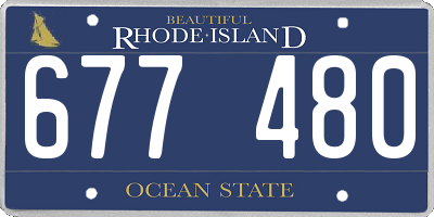 RI license plate 677480