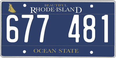 RI license plate 677481