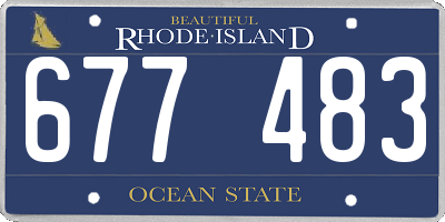 RI license plate 677483