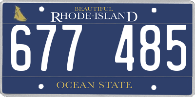RI license plate 677485