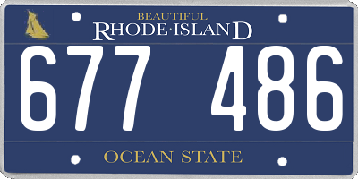 RI license plate 677486