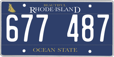 RI license plate 677487