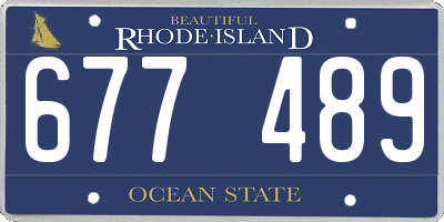 RI license plate 677489
