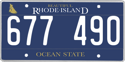 RI license plate 677490