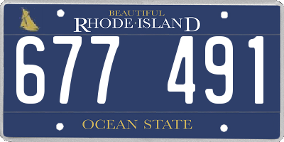 RI license plate 677491