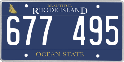 RI license plate 677495