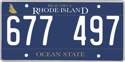 RI license plate 677497
