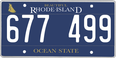 RI license plate 677499