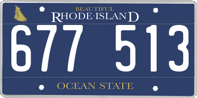 RI license plate 677513
