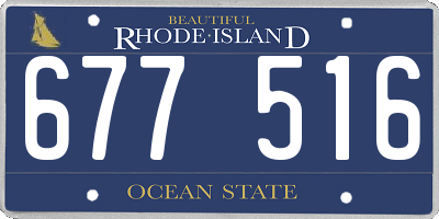 RI license plate 677516