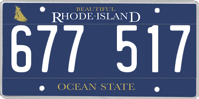 RI license plate 677517