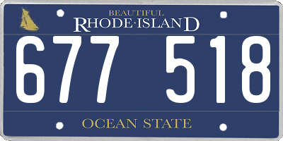 RI license plate 677518