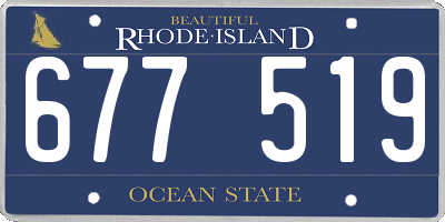 RI license plate 677519