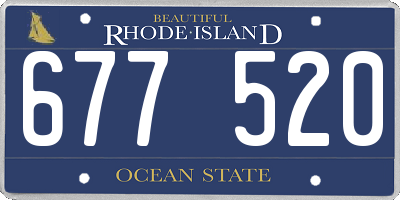 RI license plate 677520