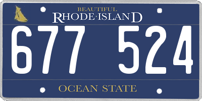RI license plate 677524
