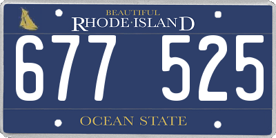 RI license plate 677525
