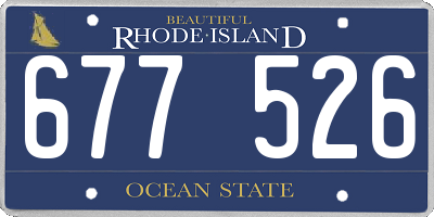 RI license plate 677526