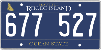 RI license plate 677527