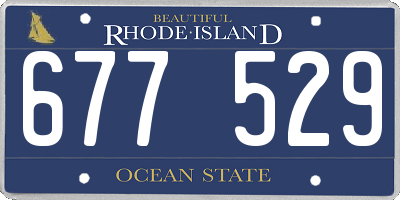 RI license plate 677529