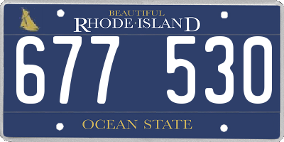 RI license plate 677530