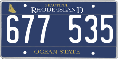 RI license plate 677535