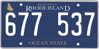 RI license plate 677537