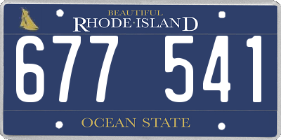 RI license plate 677541