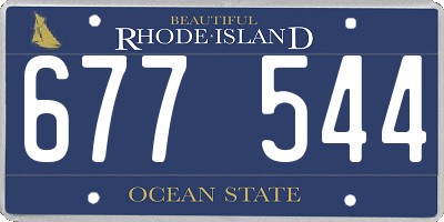 RI license plate 677544