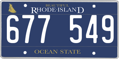 RI license plate 677549