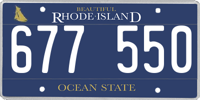 RI license plate 677550
