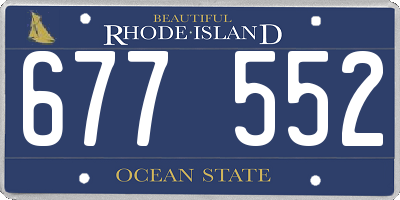 RI license plate 677552