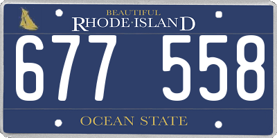 RI license plate 677558