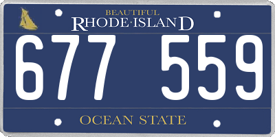 RI license plate 677559