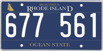 RI license plate 677561