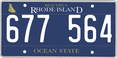 RI license plate 677564