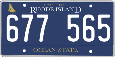 RI license plate 677565