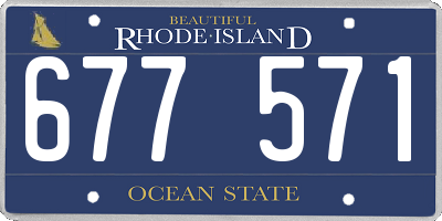 RI license plate 677571