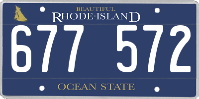 RI license plate 677572
