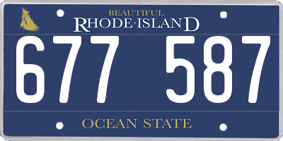RI license plate 677587