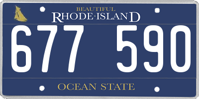 RI license plate 677590