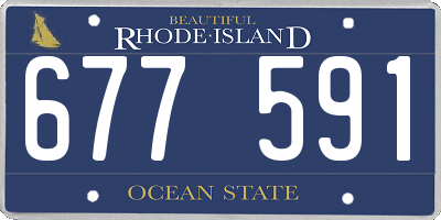 RI license plate 677591