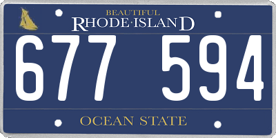 RI license plate 677594