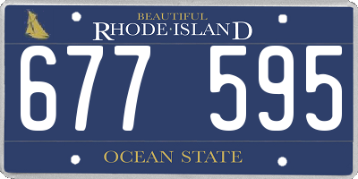 RI license plate 677595