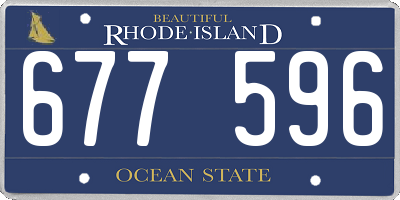 RI license plate 677596