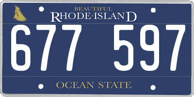 RI license plate 677597