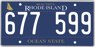 RI license plate 677599