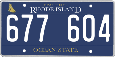 RI license plate 677604